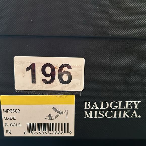 Badgley Mischka Sade Jeweled Double-Band Stiletto Heels Blush Gold NEW Size 6.5 - Picture 10 of 10